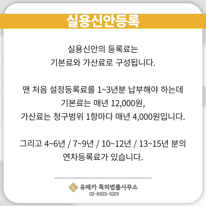 실용신안-실용신안등록-실용신안등록료