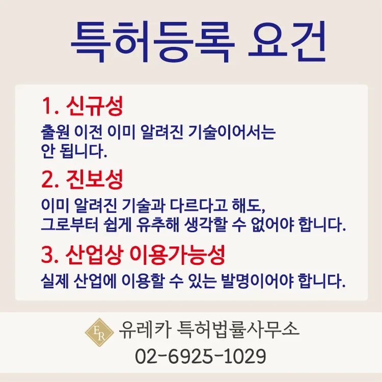특허등록 요건